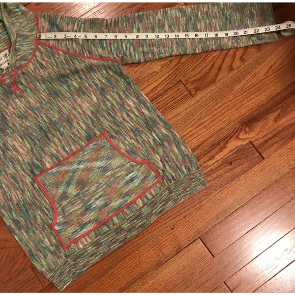 Anthropologie Field Flower Multicolored Hooded Sweater with Kangaroo Pocket - MD - Picture 8 of 11